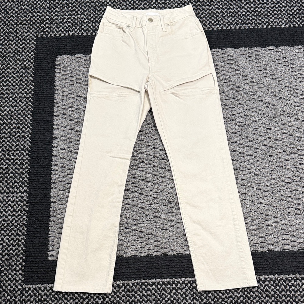 Good American High Waist Cutout Panel Jeans Women’s 27 Straight Leg Festival
